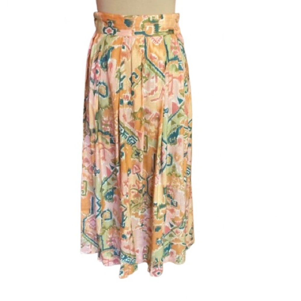 Vtg 90s Southwest Aztec Maxi Skirt